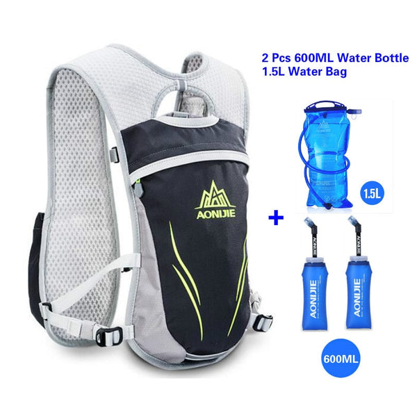 Running Marathon Hydration Backpack 5.5L Nylon Vest Cycling Hiking