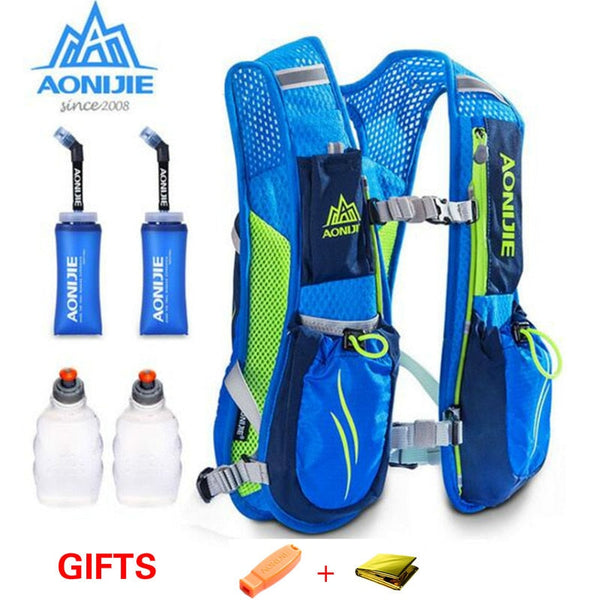 Running Marathon Hydration Backpack 5.5L Nylon Vest Cycling Hiking