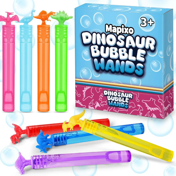 32 Pack Dinosaur Bubble Wands Party Favors Kids Outdoor Fun