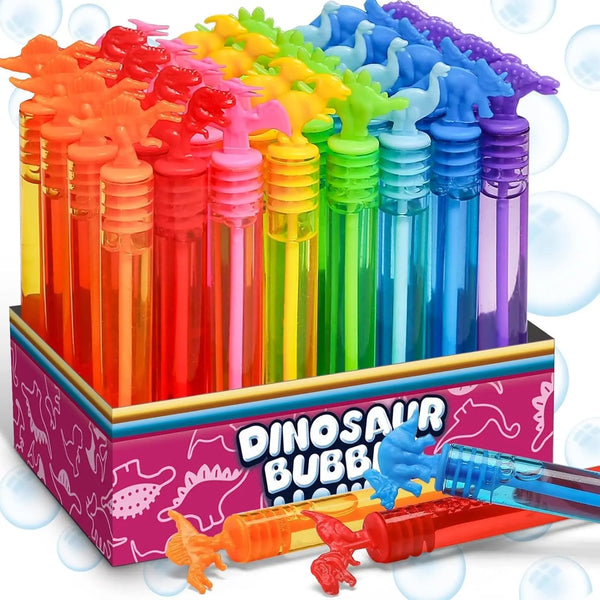 32 Pack Dinosaur Bubble Wands Party Favors Kids Outdoor Fun
