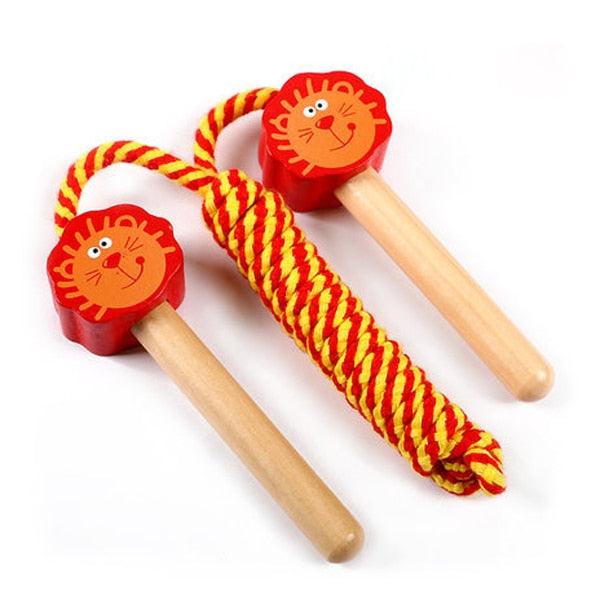 Kids Jump Rope Wooden Handle Cotton Skipping Rope Fitness Exercise