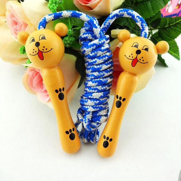 Kids Jump Rope Wooden Handle Cotton Skipping Rope Fitness Exercise