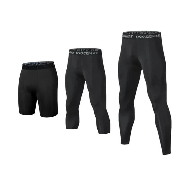 Mens Compression Pants Cool Dry Running Tights Athletic Workout Leggings